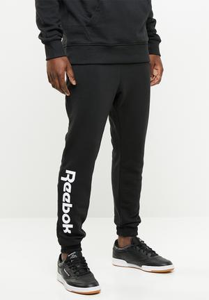 reebok men's cotton fleece straight leg pants