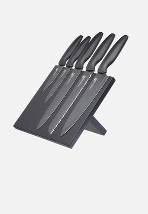 Magnetic knife set - black 