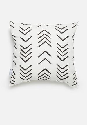 Maia cushion cover - white & black