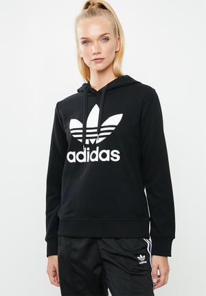 adidas logo crop hoodie ladies