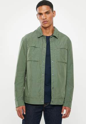 Con shirt jacket - green