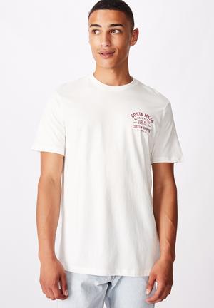 Tbar moto T-shirt - vintage white