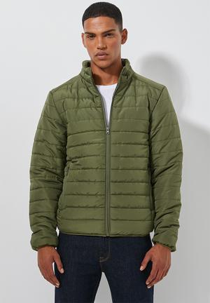 Lightweight puffer jacket - khaki