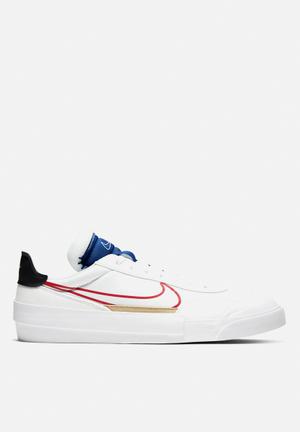 Drop Type Swoosh - white/university red-deep royal blue