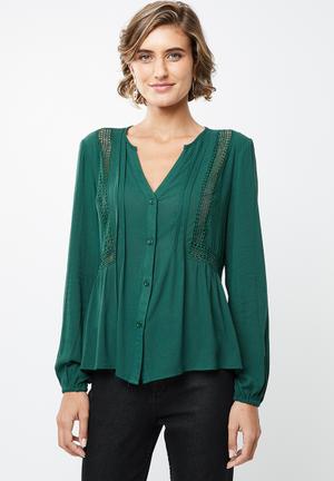 Peasant blouse - green