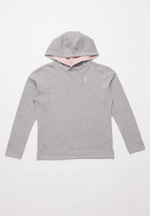 Girls Roxanne hooded sweater - grey