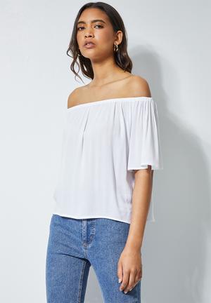 off white off shoulder top