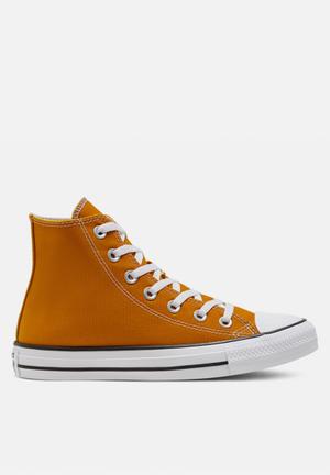 yellow high top converse