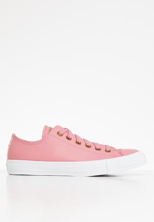 converse all star low leather barely violet rose gold