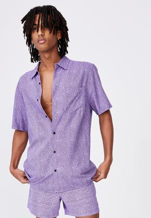 Resort shirt - purple noise