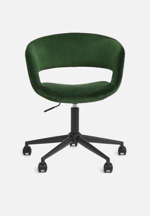Grace desk chair - forest green