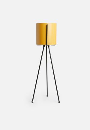 Lana planter with stand - yellow
