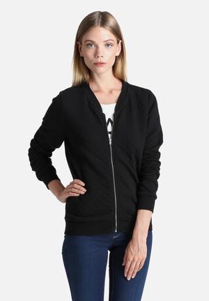 Rucco Quilted Zip Through Sweat