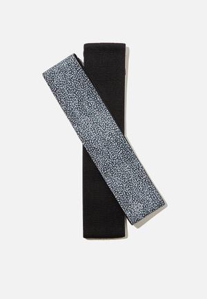 Elastic resistance bands 2 pack -  speckle & black