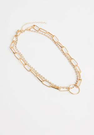Chain link necklace - gold