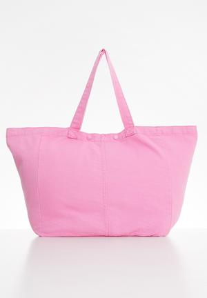 pink tote bag