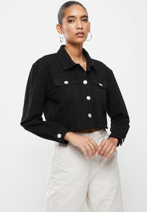 white denim blazer womens