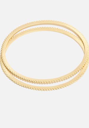 Pattern Edge Bangle 2 Pack