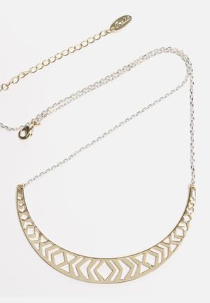 Geo Cut Out Mini Statement Necklace