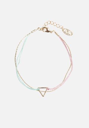 Open Triangle & Thread Bracelet
