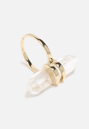 Crystal Pale Gold Ring