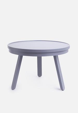 Coffee table with tray - grey