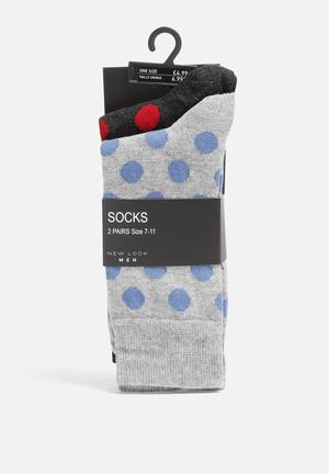 Red and Blue Polka Dot 2 Pack
