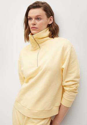 pastel yellow hoodie women's