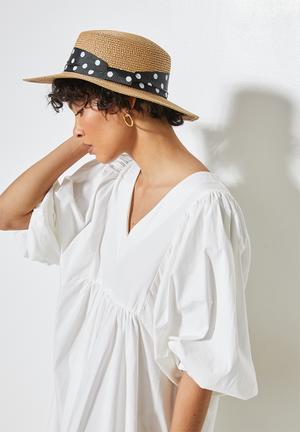 Jasmine boater hat - natural