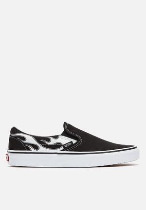 black in white vans