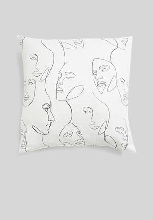 Pensive cushion cover - ivory