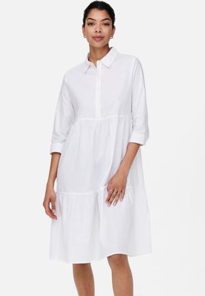 Ulle 3/4 maxi dress - white