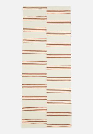 Spliced striped runner - rust
