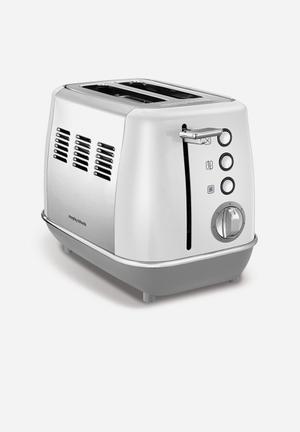 Evoke 2 slice stainless steel toaster - white