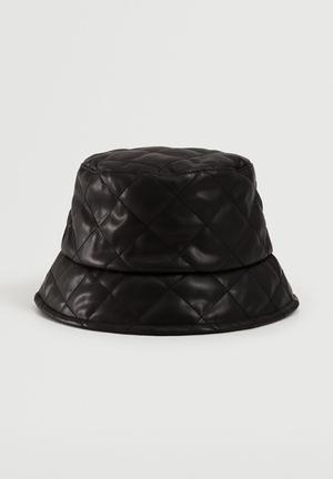 womens faux leather hat