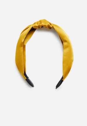 Knotted headband - mustard