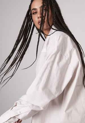 Long sleeve woven shirt - neutral & white 