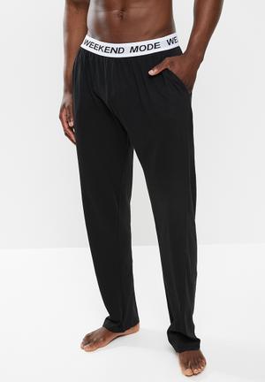 mens elastic waist lounge pants