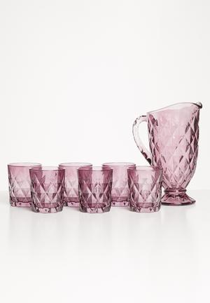 Drinking glass set - pink