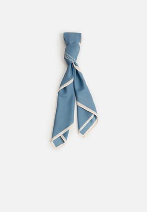 Printed scarf - blue