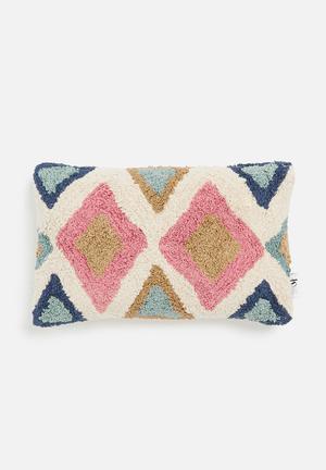 Ariana cotton tufted cushion cover - multi
