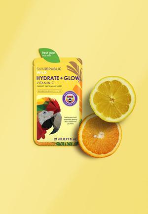 Hydrate + Glow Vitamin C Parrot Face Mask Sheet