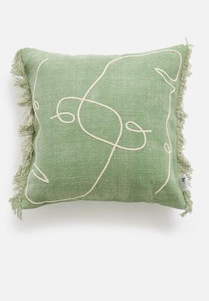 Squig cushion cover - green 