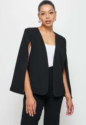 Suit cape jacket - black