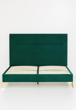Retro bed - emerald green 