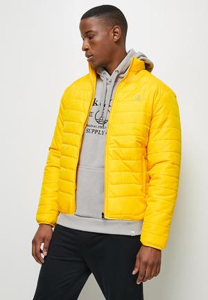 Ascend funnel neck puffer jacket - yellow