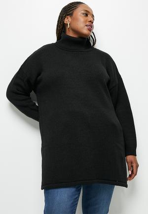 black polo neck jumper plus size