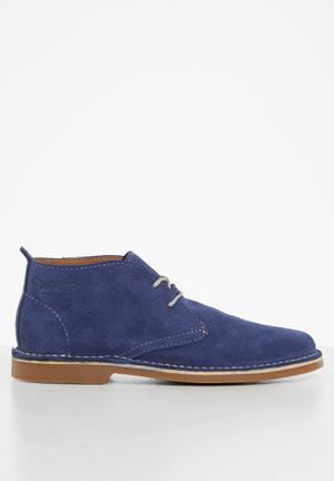 navy suede ankle boots