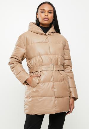Women S Coats For, Women S Black Coat With Brown Fur Hood