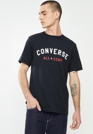 black converse t shirt mens